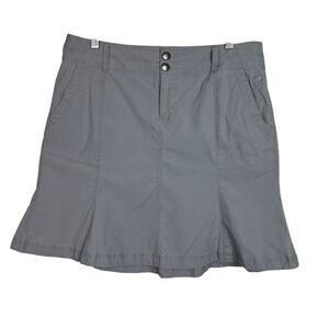 Mountain Hardwear Skirt Womens 10 Gray Outdoor Hiking Pocketts Nylon Lightweight